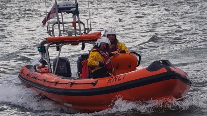 Lough Swilly RNLI rescues two young people who were swept out to sea on a dinghy