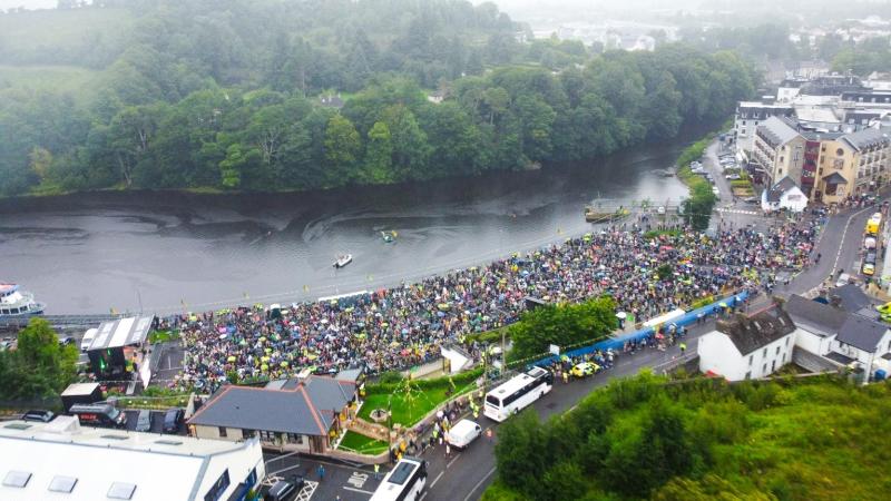Donegal Town from the air as All-Ireland finalists return from Dublin 