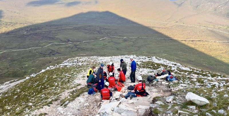 Hillwalker rescued from high on Errigal after fall results in leg injury