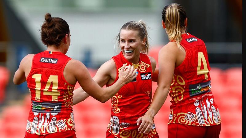 Niamh McLaughlin lands  as Gold Coast Suns bag first AFLW win of the season