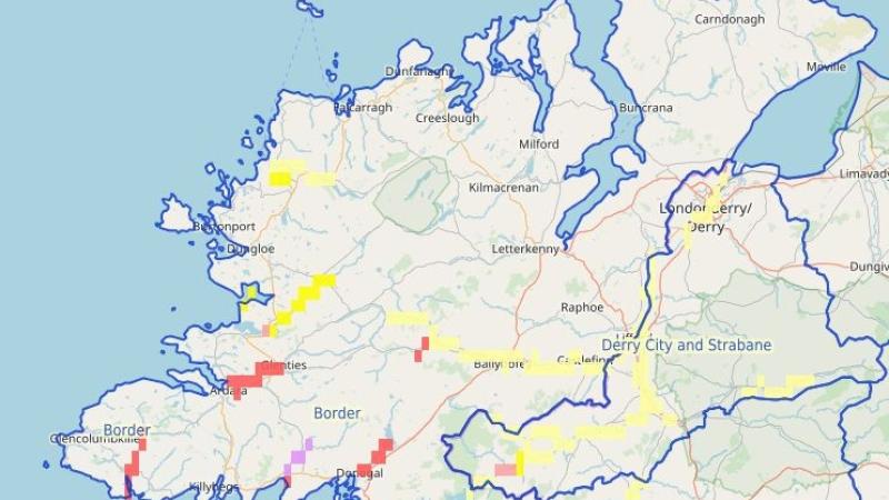 European Flood Awareness System issues warning of flash flooding for Donegal