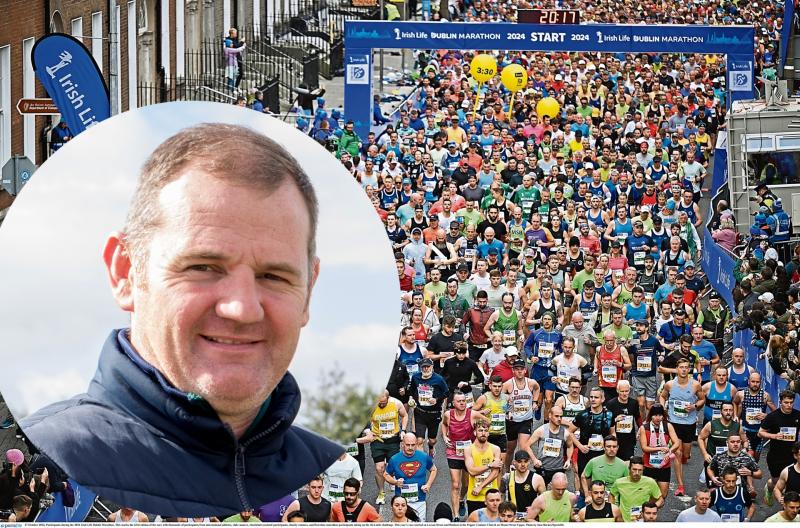 Dawn runs: Paddy McLaughlin (Mooney) gets ready to take on the Dublin Marathon 