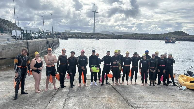 Burtonport to Arranmore 4km swim raises funds for charity   