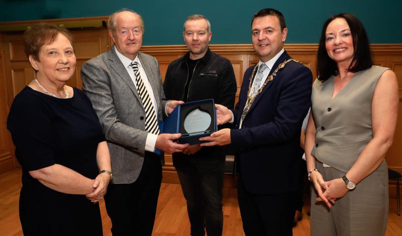 Legendary Finn Harps striker Brendan Bradley afforded reception in Derry