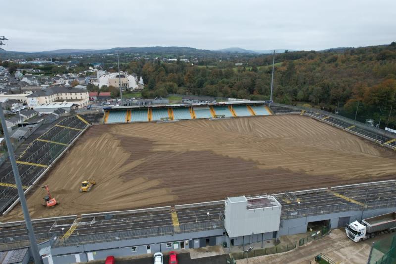 Sanding and seeding of MacCumhaill Park’s new playing surface complete
