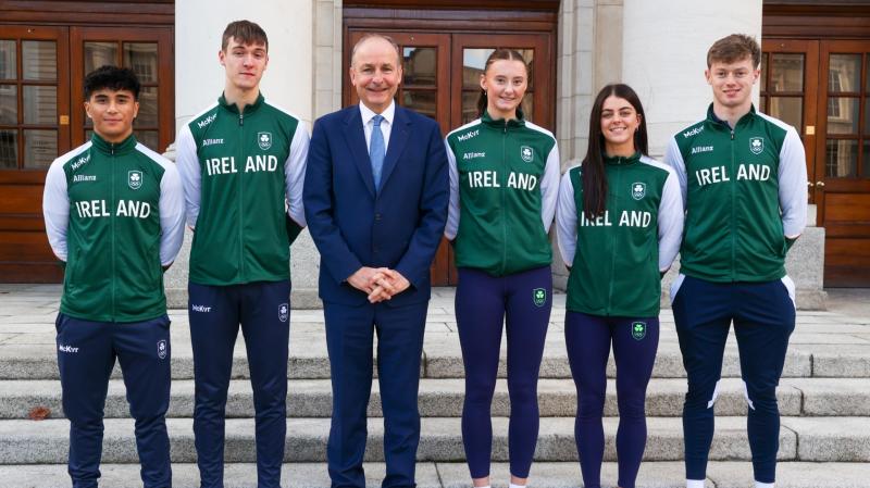 Erin Friel and EYOF medallists honoured at Leinster House