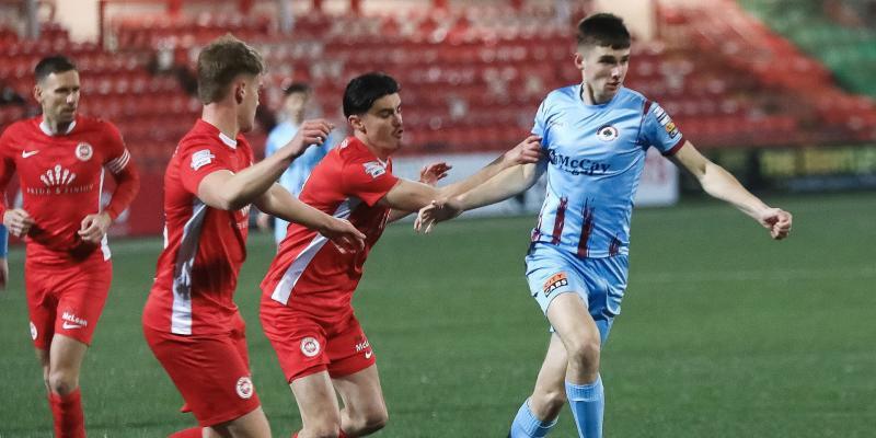 Oisin Duffy on the double as Strabane down Rathfriland Rangers in Irish FA Cup