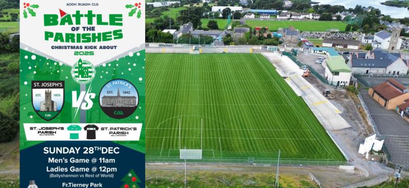 Battle of the Parish in Ballyshannon in Christmas Kickabout for charity