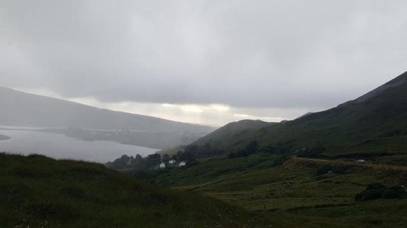 A generally dull day today in Donegal with outbreaks of rain and drizzle