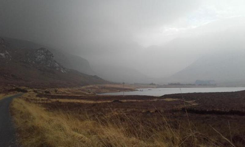 A dull, wet and breezy Monday for Donegal with outbreaks of heavy rain