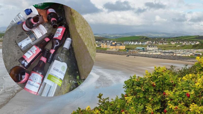 South Donegal community group highlights littering of glass bottles close to beach