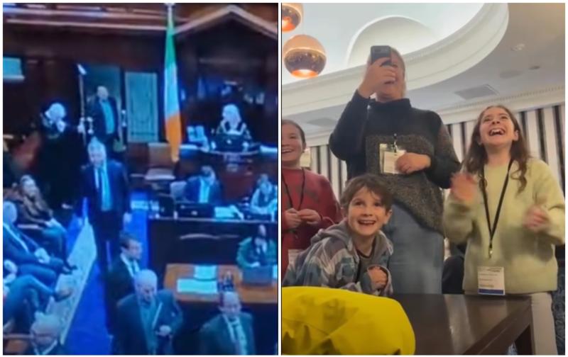 'Cool uncle' - TD praised for secret gesture to family spotted on D&aacute;il chamber footage