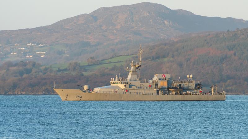 Irish Navy patrol ship visits sunny shores of Lough Swilly and Buncrana