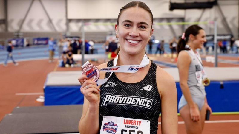 Cara Laverty medals at New England Indoor Championships in new PB