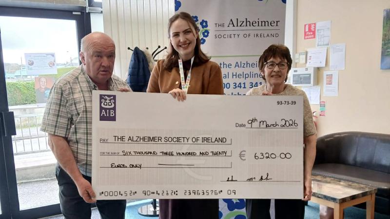 Kind-hearted Glenswilly man donates 70th birthday proceeds to Alzheimer's&nbsp;Society