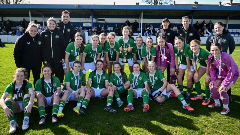 Megan McGinley helps the Republic of Ireland to retain the Bob Docherty Cup