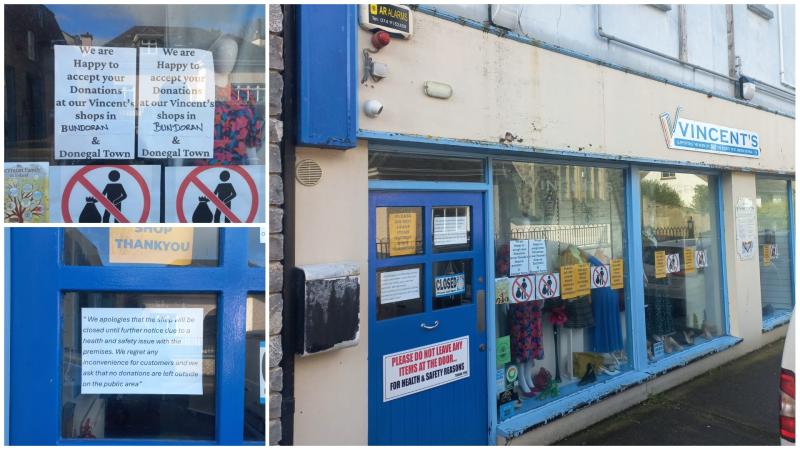 Local upset in Ballyshannon after St Vincent de Paul closure due to safety fears