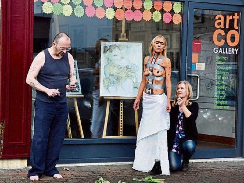 Artist uses nude to highlight concerns