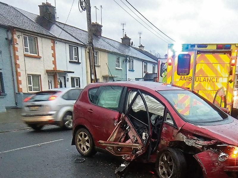 BREAKING NEWS: Car collides with two walls in Letterkenny