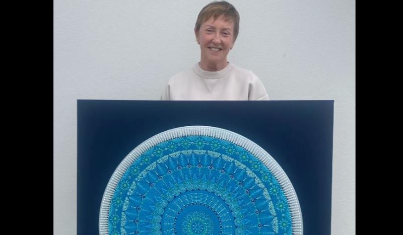Majella O'Donnell creates  art piece to be raffled for Relay for Life
