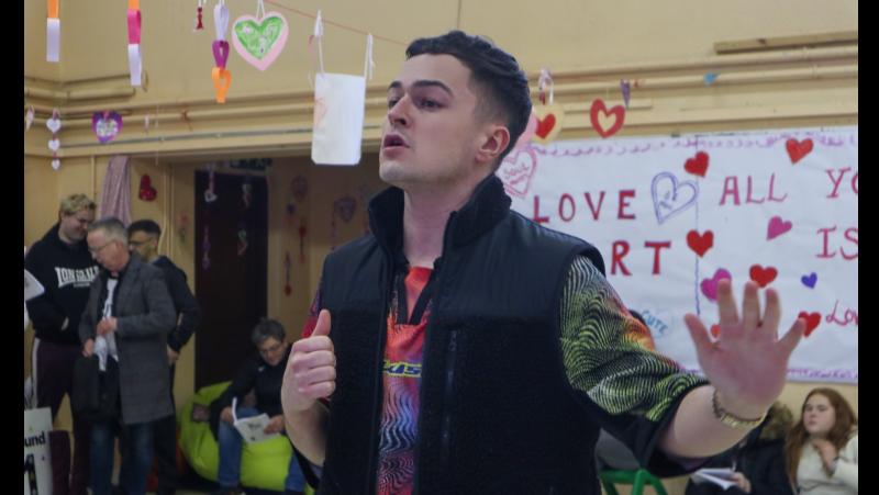 William McFadden taking to An Grianán stage as Lola