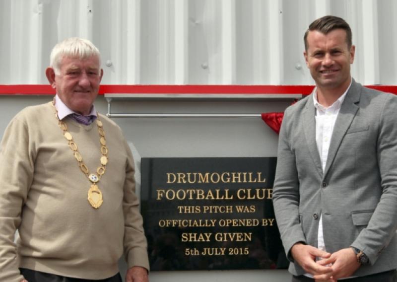 Shay Given officially opens Drumoghill FC’s new playing surface 