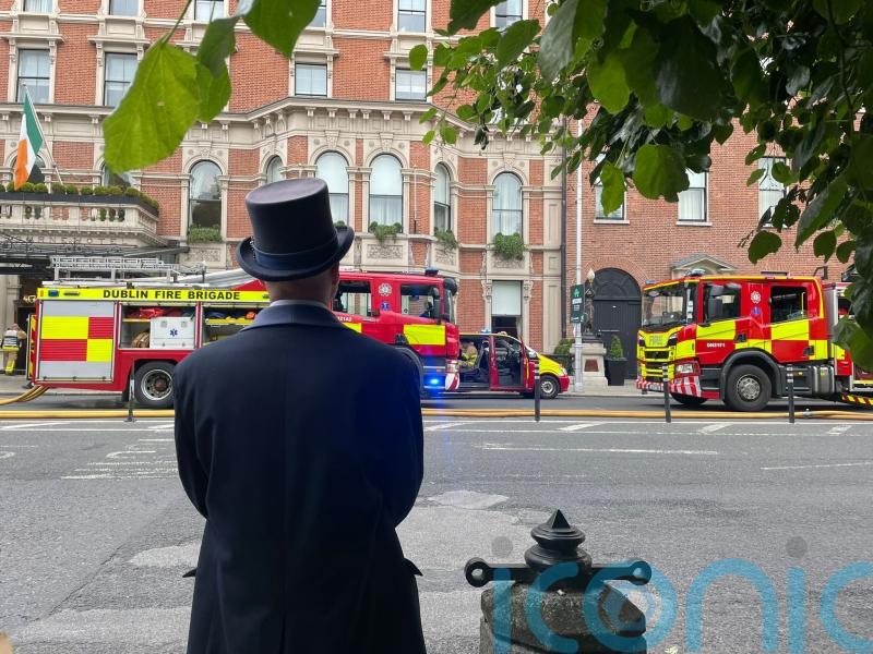 Firefighters bring blaze at Dublin’s Shelbourne Hotel under control