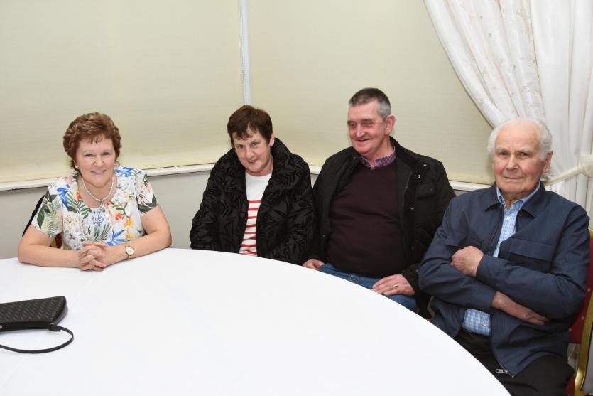 Bridie and Liam McLaughlin with Frances and Brian Grant.