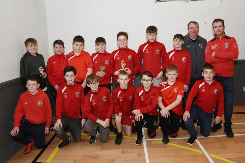 The U12s with special guest Christy McDaid and coach Aidan Quirke.