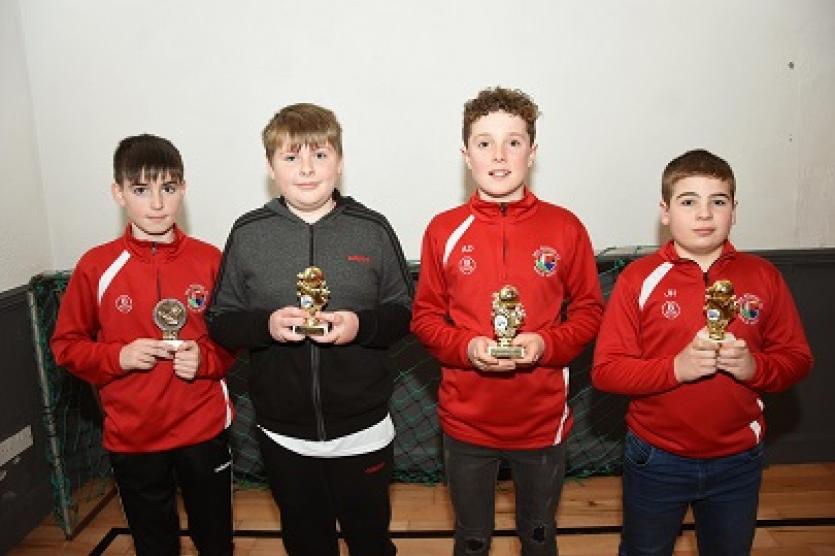 U12- Eoin Conaghan, Most Improved, Jack Harley, Defender, Aidan Doherty, Attacker and Johnny Houghton, Midfielder of the year.
