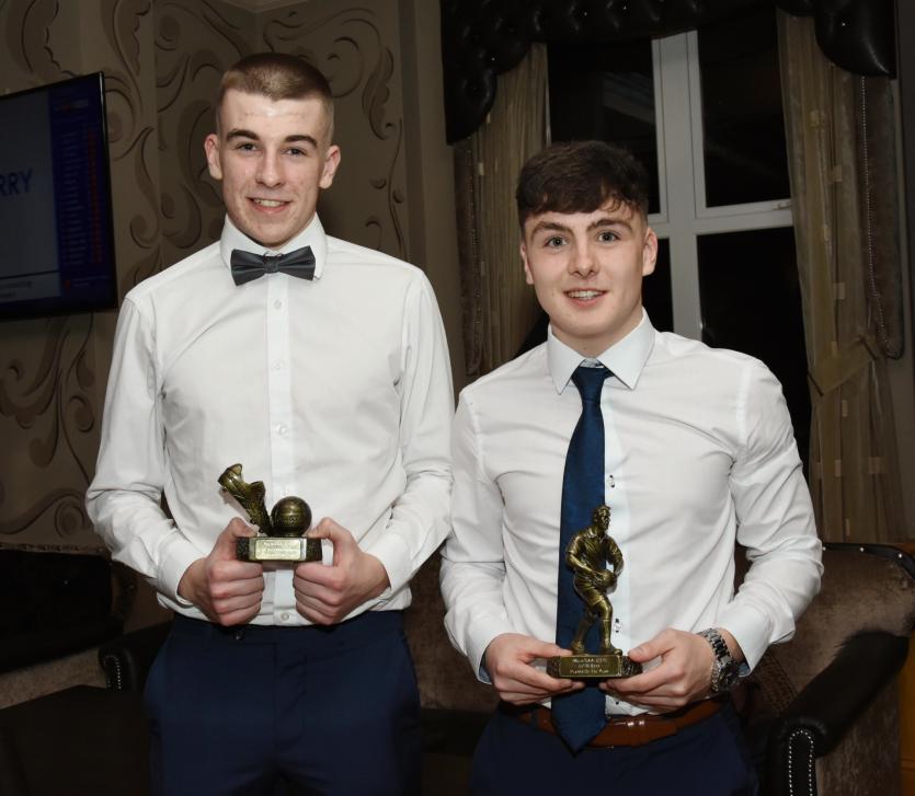 Minor award winners: Patrick McLaughlin, Most Improved, and Josh Conlon, Player of the Year. 