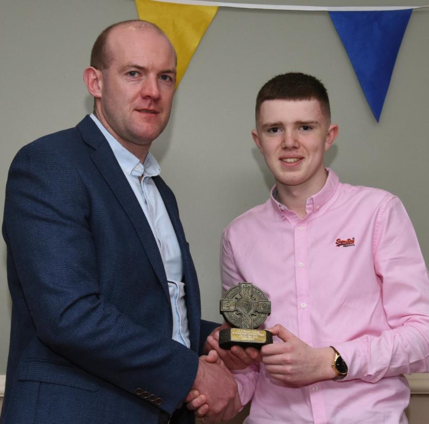 Special Guest Neil Gallagher with Shane Grant, Senior Most Improved Player