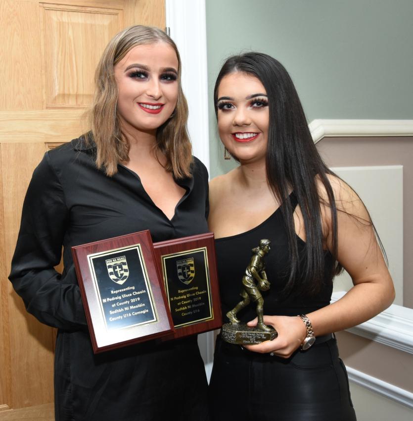 Sadhbh Mullan, who represented Naomh Padraig at county level in both Gaelic Football and Camogie, and Nicole Farren, Minor Ladies Player of the Year