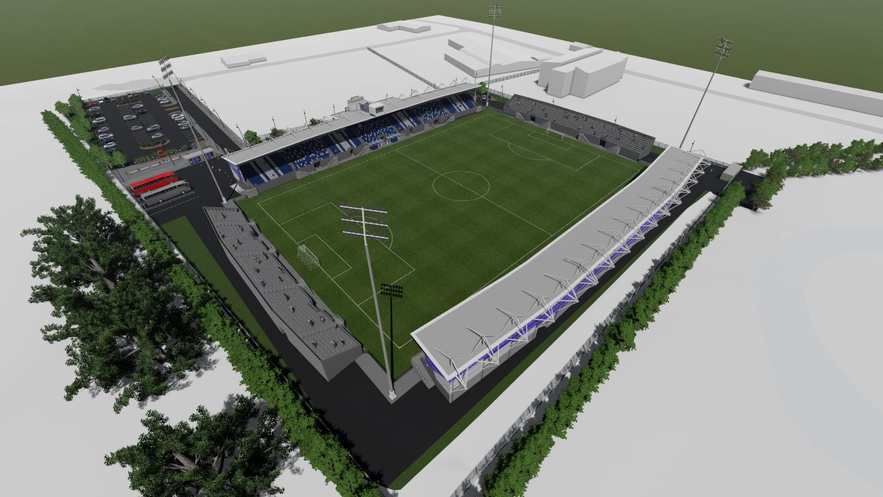 An image of the planned new stadium in Stranorlar