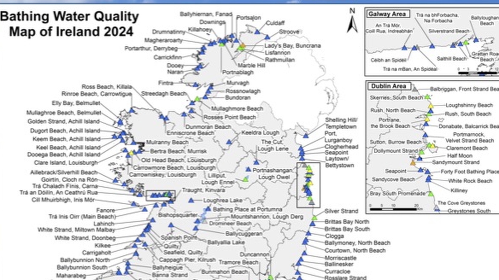 Bathing water quality report for Republic of Ireland